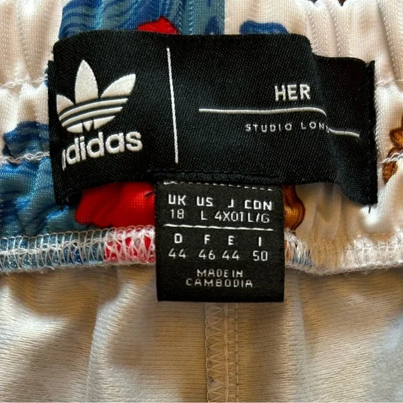 adidas Women's Athletic Shorts - Red, Blue, Brown Floral - Picture 8 of 10